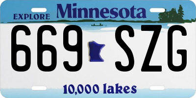 MN license plate 669SZG