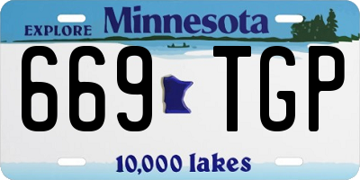 MN license plate 669TGP
