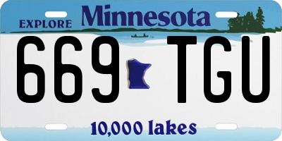MN license plate 669TGU
