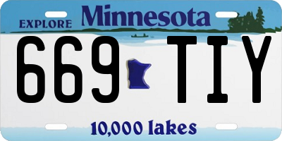 MN license plate 669TIY