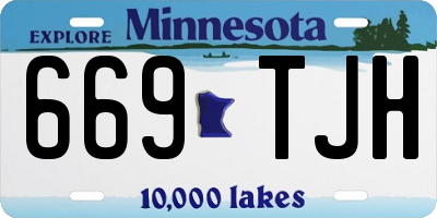 MN license plate 669TJH