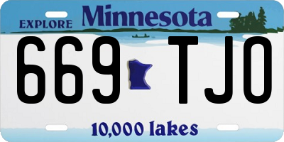 MN license plate 669TJO