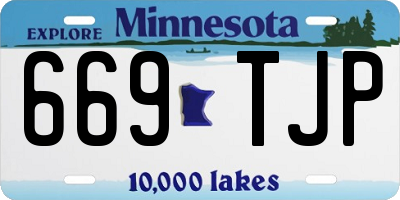 MN license plate 669TJP