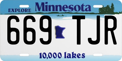 MN license plate 669TJR