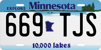 MN license plate 669TJS