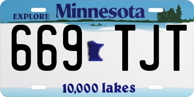 MN license plate 669TJT