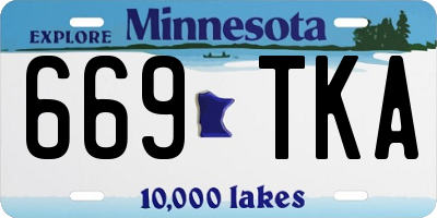 MN license plate 669TKA