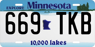 MN license plate 669TKB