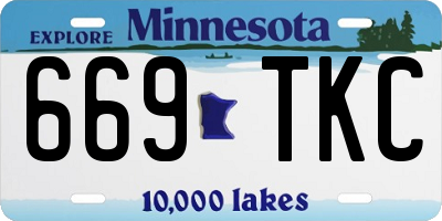 MN license plate 669TKC