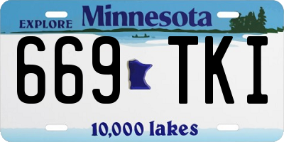 MN license plate 669TKI