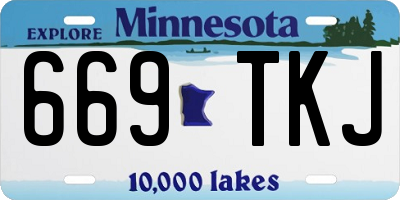 MN license plate 669TKJ