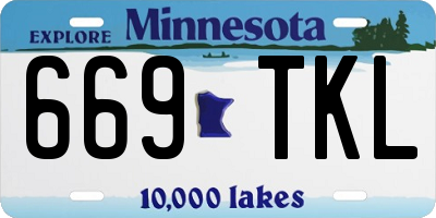 MN license plate 669TKL