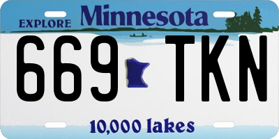 MN license plate 669TKN