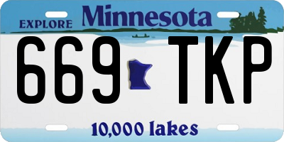 MN license plate 669TKP
