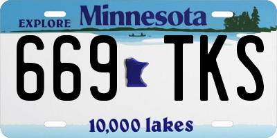 MN license plate 669TKS
