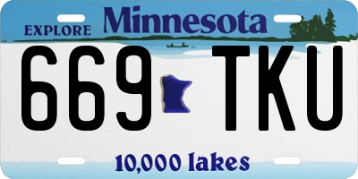 MN license plate 669TKU