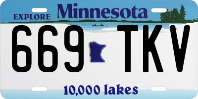 MN license plate 669TKV