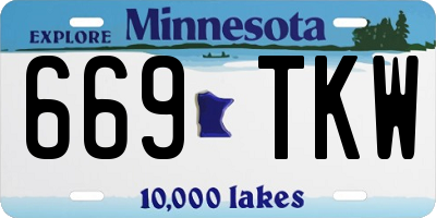 MN license plate 669TKW