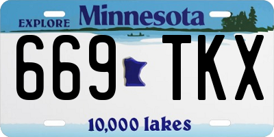 MN license plate 669TKX