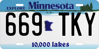 MN license plate 669TKY