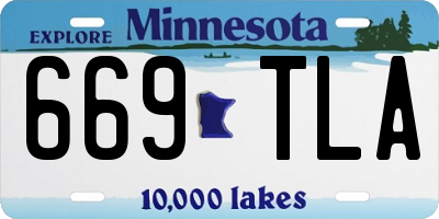 MN license plate 669TLA