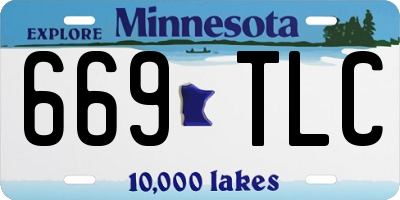 MN license plate 669TLC