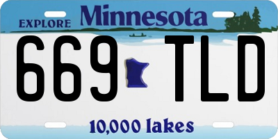 MN license plate 669TLD