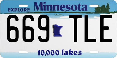 MN license plate 669TLE