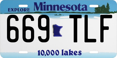 MN license plate 669TLF