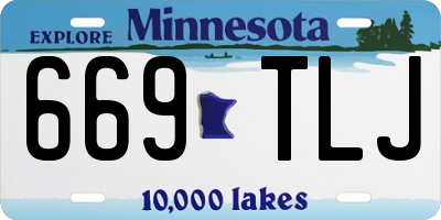 MN license plate 669TLJ