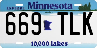 MN license plate 669TLK