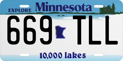 MN license plate 669TLL