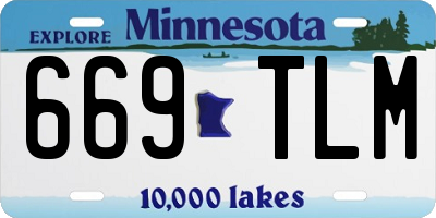 MN license plate 669TLM