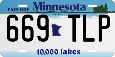 MN license plate 669TLP