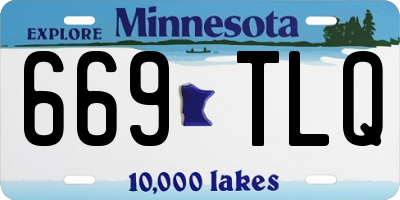 MN license plate 669TLQ
