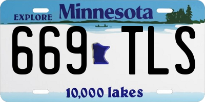 MN license plate 669TLS