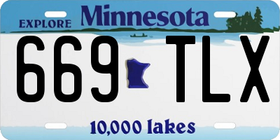 MN license plate 669TLX