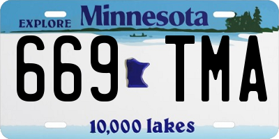 MN license plate 669TMA