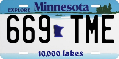 MN license plate 669TME