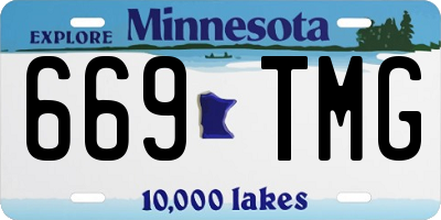 MN license plate 669TMG