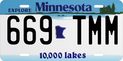 MN license plate 669TMM