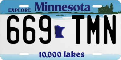 MN license plate 669TMN
