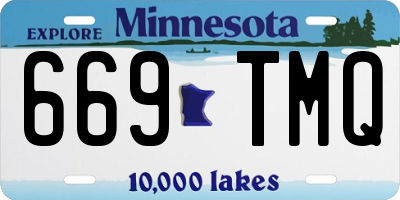 MN license plate 669TMQ