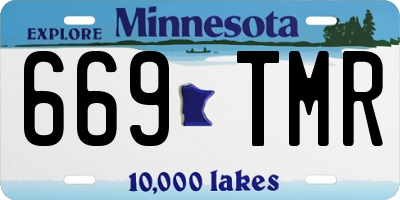 MN license plate 669TMR
