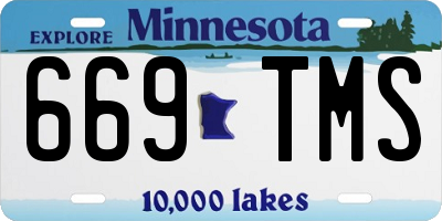 MN license plate 669TMS