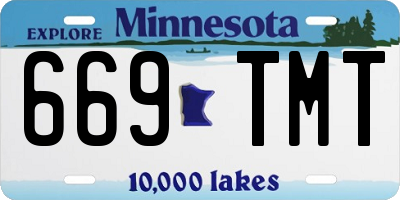 MN license plate 669TMT