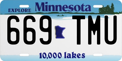 MN license plate 669TMU
