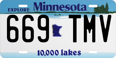 MN license plate 669TMV