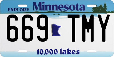 MN license plate 669TMY