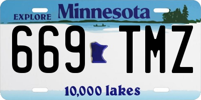 MN license plate 669TMZ